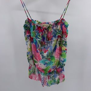 Forever 21 Multicolor Floral Crop Top